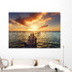 Boardwalk on beach Wall Mural