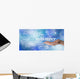 Volunteers needed hand gesture on blue bokeh Wall Mural