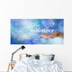 Volunteers needed hand gesture on blue bokeh Wall Mural
