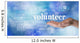 Volunteers needed hand gesture on blue bokeh Wall Mural