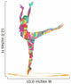 silhouette di ballerina composta da colori Wall Decal