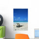 Deckchair on the beach Wall Mural