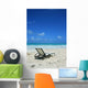 Deckchair on the beach Wall Mural