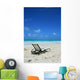 Deckchair on the beach Wall Mural