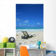 Deckchair on the beach Wall Mural