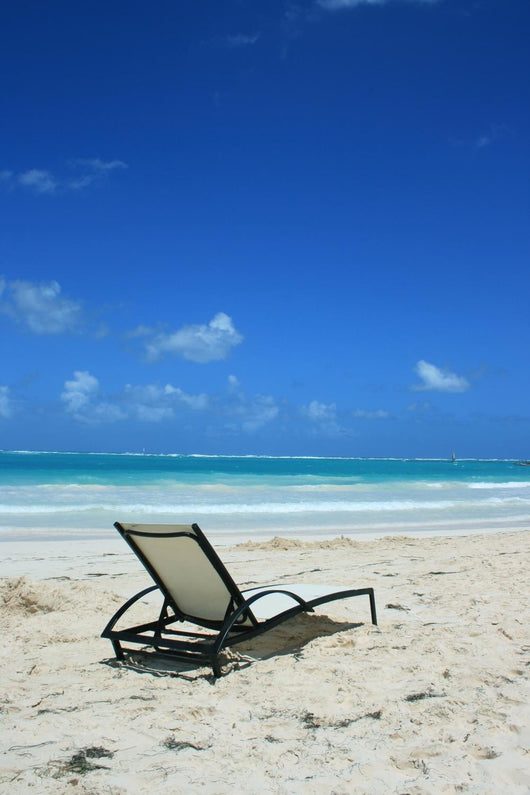 Deckchair on the beach Wall Mural