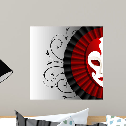 Mask with Red Frill
