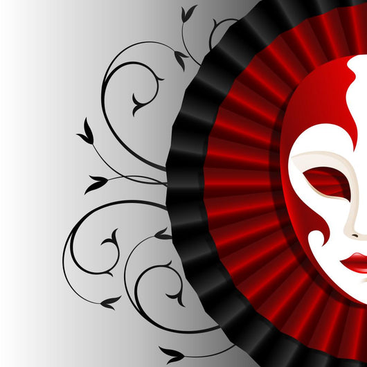 Mask with Red Frill