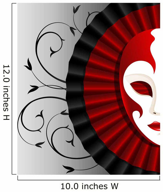 Mask with Red Frill