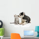 Cute puppy kissing kitten Wall Decal