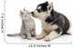 Cute puppy kissing kitten Wall Decal