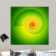 Fibonacci-spiral-vortex-on-a-bright-green-background Wall Mural