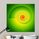 Fibonacci-spiral-vortex-on-a-bright-green-background Wall Mural