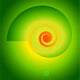 Fibonacci-spiral-vortex-on-a-bright-green-background Wall Mural