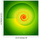 Fibonacci-spiral-vortex-on-a-bright-green-background Wall Mural