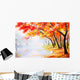 Oil Painting Landscape Autumn Wall Mural