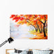 Oil Painting Landscape Autumn Wall Mural