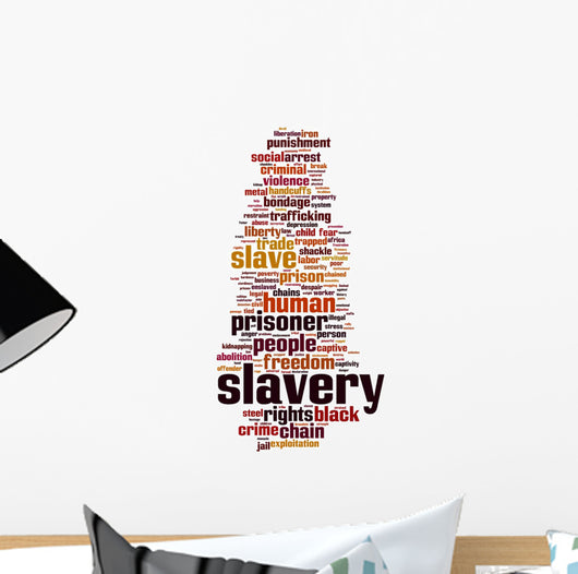 Slavery word cloud Wall Decal