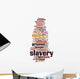 Slavery word cloud Wall Decal