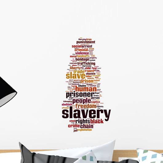 Slavery word cloud Wall Decal