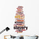 Slavery word cloud Wall Decal