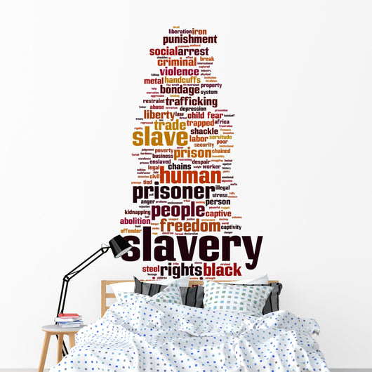 Slavery word cloud Wall Decal