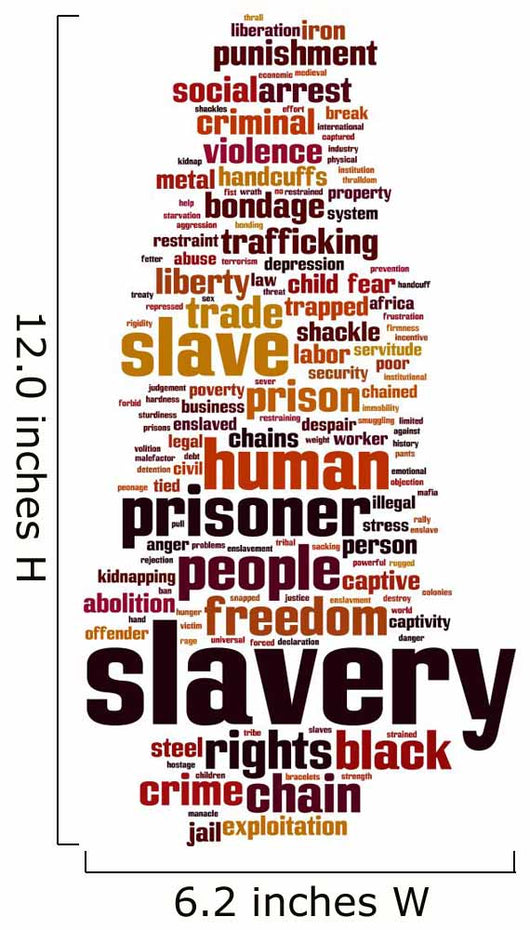 Slavery word cloud Wall Decal