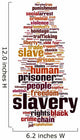 Slavery word cloud Wall Decal