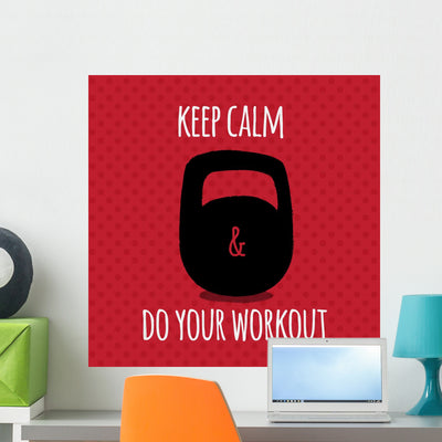 Greeting Card Sport Motivation Wall Mural shown on a wall