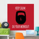 Greeting card. Sport motivation. keep calm and do your workout. Wall Mural