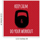 Greeting card. Sport motivation. keep calm and do your workout. Wall Mural