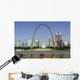 Missouri city with river and capital building Wall Mural