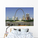 Missouri city with river and capital building Wall Mural