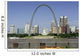 Missouri city with river and capital building Wall Mural