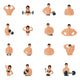 Bodybuilding fitness gym icons flat Wall Decal