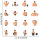 Bodybuilding fitness gym icons flat Wall Decal