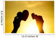 hands holding hearts silhouette Wall Mural