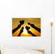 hands holding hearts silhouette Wall Mural