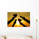 hands holding hearts silhouette Wall Mural