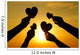 hands holding hearts silhouette Wall Mural