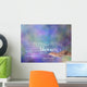 Count Your Blessings Word Cloud on Bokeh Background Wall Mural