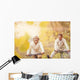 Active seniors ridding bike and having fun Wall Mural