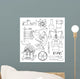 Science sketch icons Wall Decal