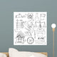 Science sketch icons Wall Decal