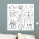 Science sketch icons Wall Decal