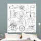 Science sketch icons Wall Decal