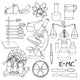 Science sketch icons Wall Decal