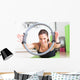 girl doing pilates with ring Wall Mural