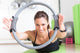 girl doing pilates with ring Wall Mural