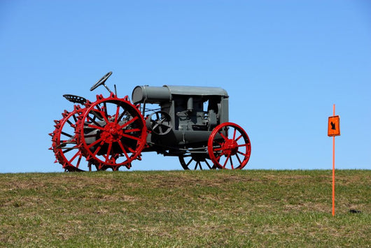 Old Gray Tractor with